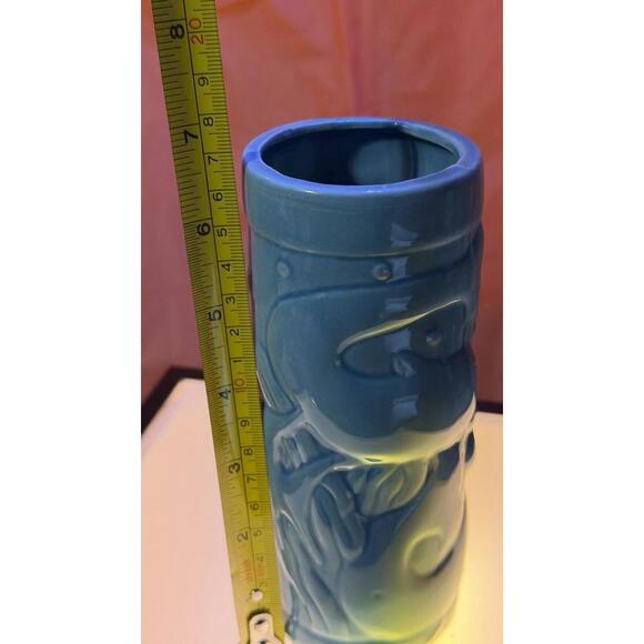 Blue Ceramic Tiki Mug – Mermaid Design – 8” Tall – Vintage Style‎ - Picture 6 of 6